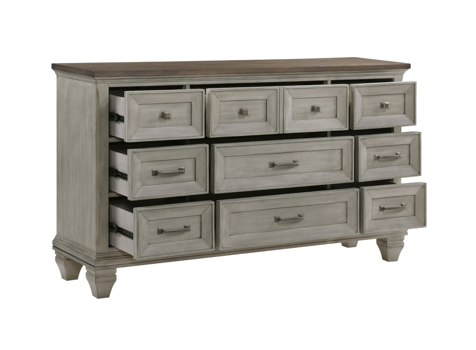 Homelegance - Renton 5 Piece King Bedroom Set in Antique Gray and Brown - 1305K-1EK*9