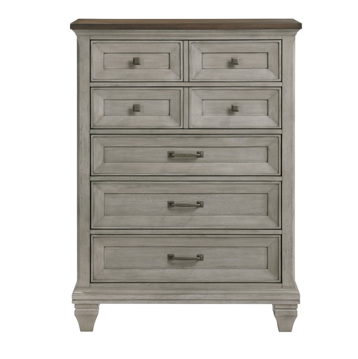 Homelegance - Renton 5 Piece California King Bedroom Set in Antique Gray and Brown - 1305K-1CK*9