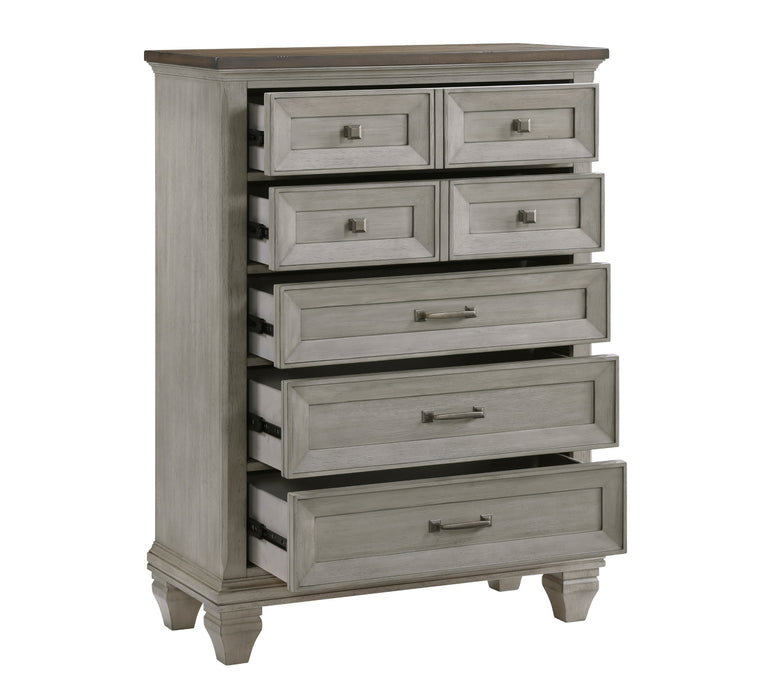 Homelegance - Renton 5 Piece King Bedroom Set in Antique Gray and Brown - 1305K-1EK*9