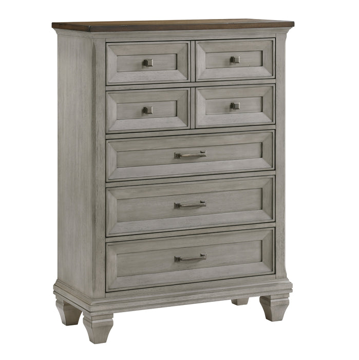 Homelegance - Renton 5 Piece King Bedroom Set in Antique Gray and Brown - 1305K-1EK*9