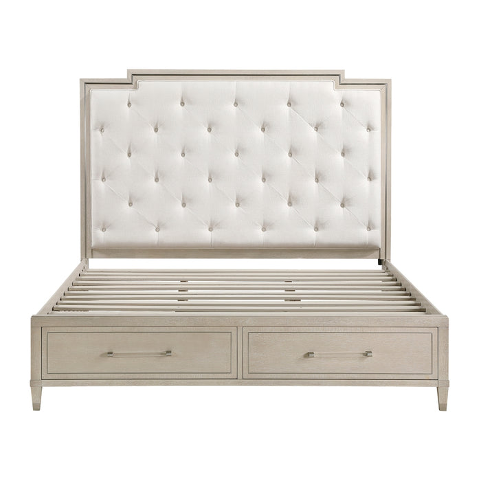 Homelegance - Genoa 6 Piece King Platform Bedroom Set with Footboard Storage - 1312K-1EK-6SET - GreatFurnitureDeal