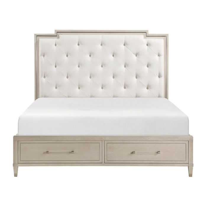 Homelegance - Genoa 6 Piece King Platform Bedroom Set with Footboard Storage - 1312K-1EK-6SET - GreatFurnitureDeal