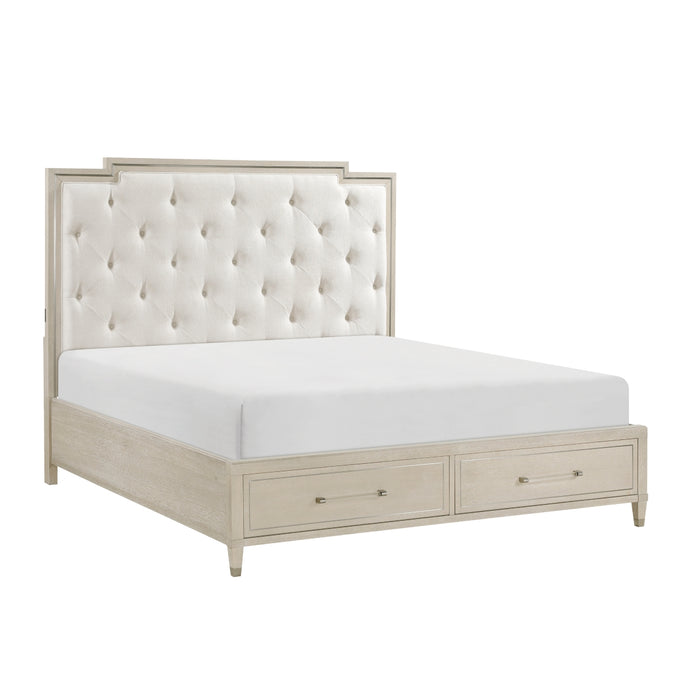 Homelegance - Genoa 6 Piece King Platform Bedroom Set with Footboard Storage - 1312K-1EK-6SET - GreatFurnitureDeal