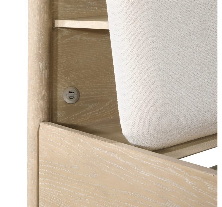 Homelegance - Matteo California King Platform Bed with Footboard Storage in Light oak ceruse - 1313NK-1CK - GreatFurnitureDeal