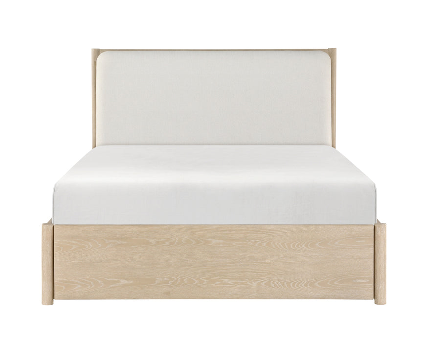 Homelegance - Matteo Queen Platform Bed with Footboard Storage in Light oak ceruse - 1313N-1 - GreatFurnitureDeal