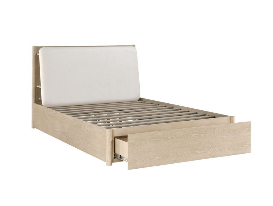 Homelegance - Matteo California King Platform Bed with Footboard Storage in Light oak ceruse - 1313NK-1CK - GreatFurnitureDeal