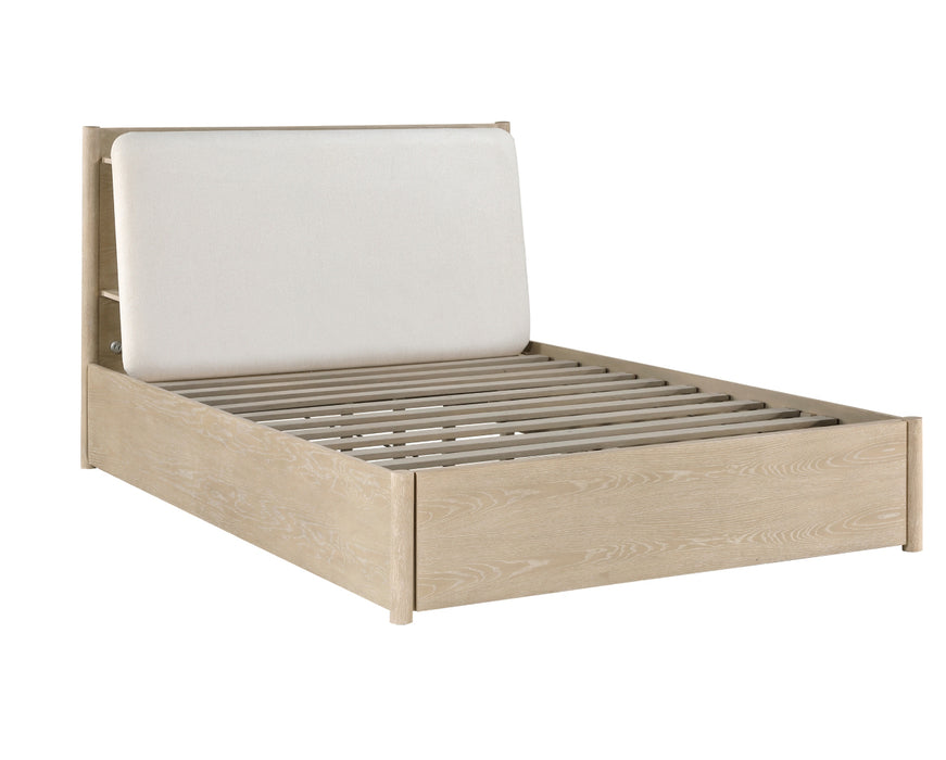 Homelegance - Matteo California King Platform Bed with Footboard Storage in Light oak ceruse - 1313NK-1CK - GreatFurnitureDeal