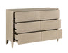 Homelegance - Matteo 6 Drawer Dresser in Light oak ceruse - 1313N-5 - GreatFurnitureDeal