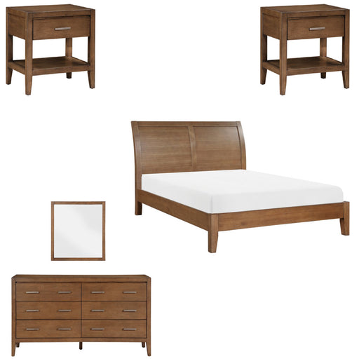 Homelegance - Evans 5 Piece King Bedroom Set in Light Brown - 1314K-1EK-5SET - GreatFurnitureDeal