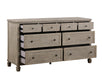Homelegance - Marceline 8 Drawer Dresser and Mirror Set in Gray oak - 1316-5-6 - GreatFurnitureDeal