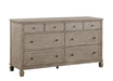 Homelegance - Marceline 8 Drawer Dresser and Mirror Set in Gray oak - 1316-5-6 - GreatFurnitureDeal