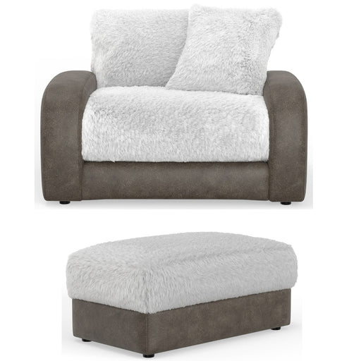 Jackson Furniture - Snowball Chair 1/2 and Ottoman in Taupe - 132001-132010-TAUPE - GreatFurnitureDeal
