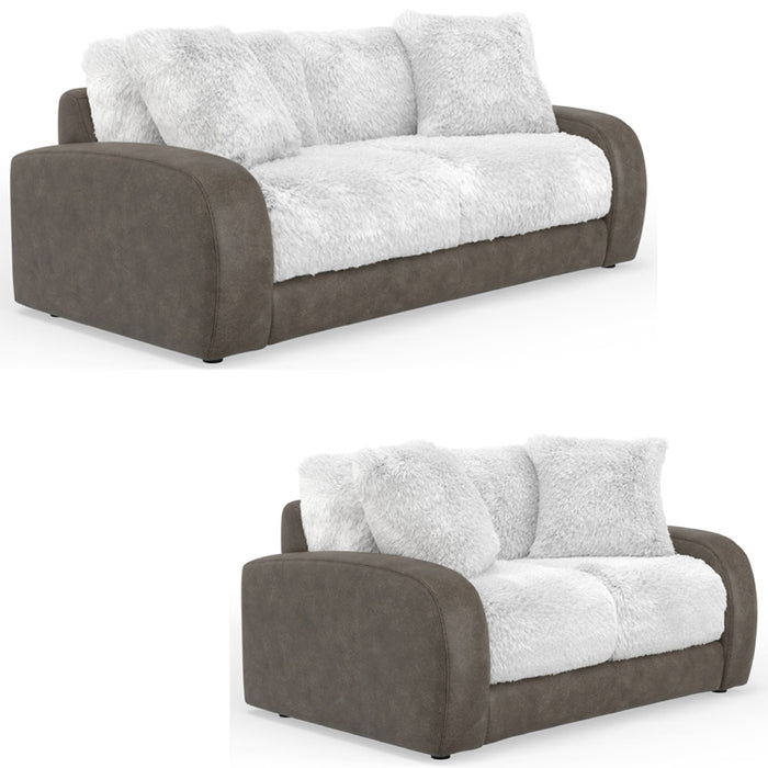Jackson Furniture - Snowball 2 Piece Sofa Set in Taupe - 132003-02-TAUPE - GreatFurnitureDeal