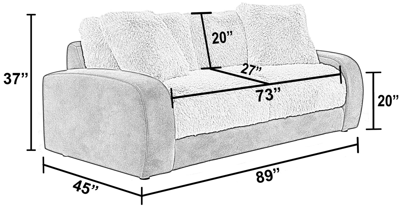 Jackson Furniture - Snowball Sofa in Taupe - 132003-TAUPE - GreatFurnitureDeal