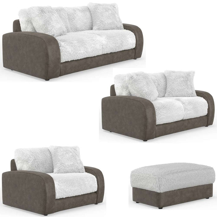 Jackson Furniture - Snowball 4 Piece Living Room Set in Taupe/Natural - 1320-03-02-01-10-NATURAL