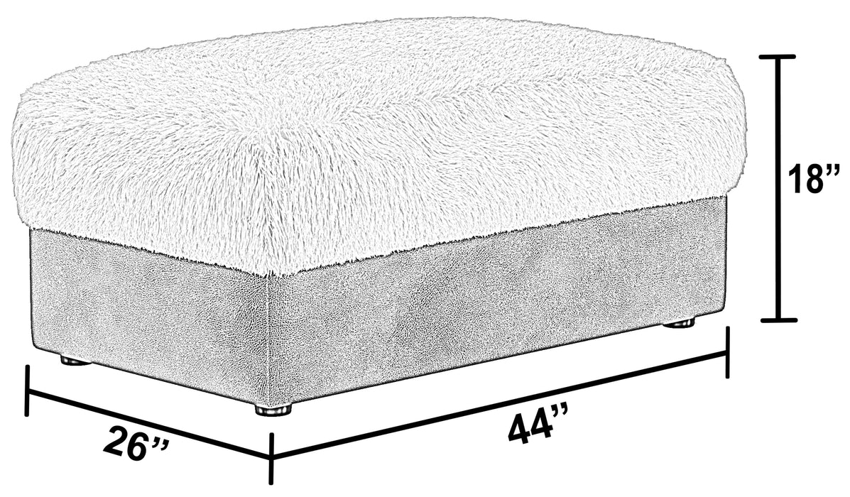 Jackson Furniture - Snowball Ottoman in Taupe - 132010-TAUPE - GreatFurnitureDeal
