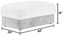 Jackson Furniture - Snowball Ottoman in Taupe - 132010-TAUPE - GreatFurnitureDeal