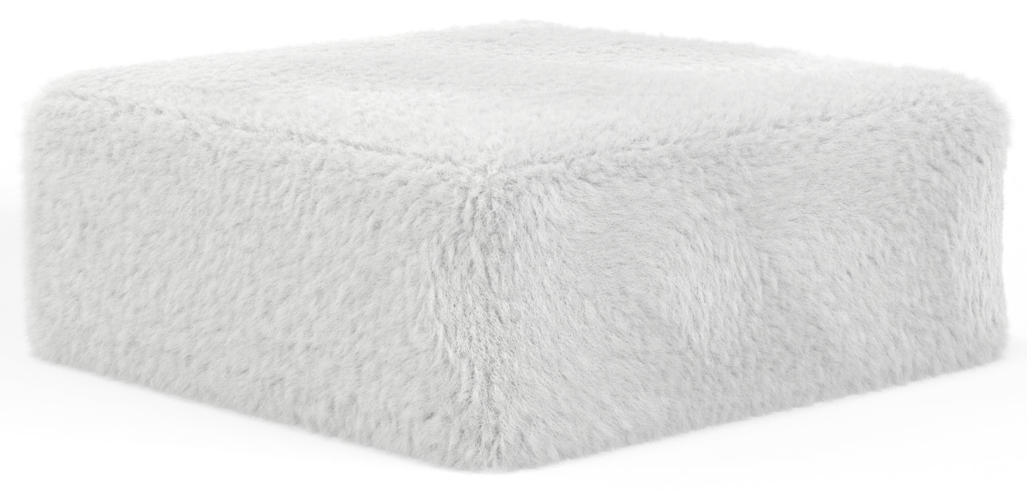 Jackson Furniture - Snowball Cocktail Ottoman in Taupe/Natural - 1320-28-NATURAL