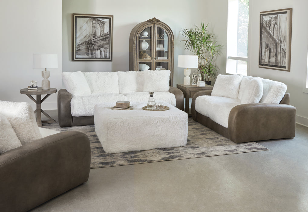 Jackson Furniture - Snowball Cocktail Ottoman in Taupe/Natural - 1320-28-NATURAL - GreatFurnitureDeal
