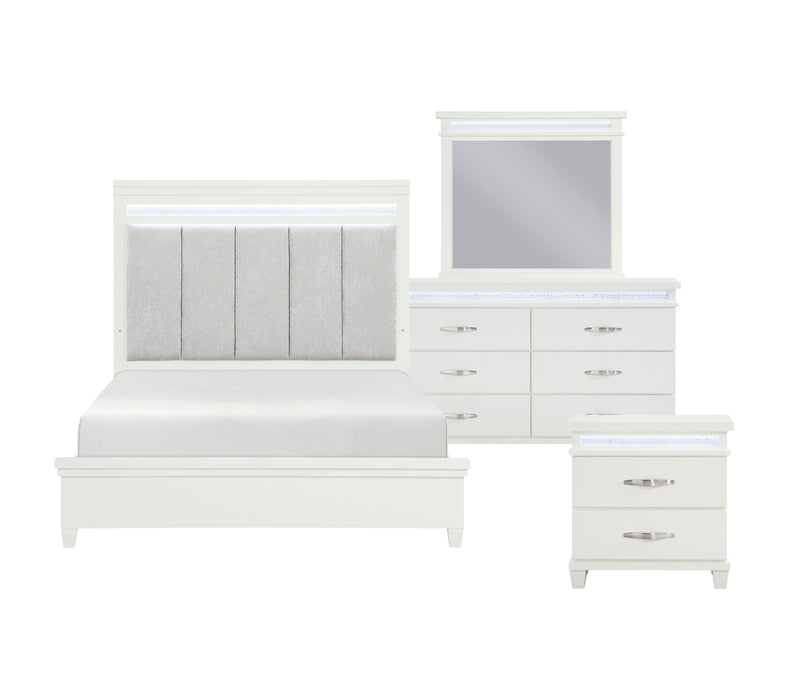 Homelegance - Kidman California King Bed in White - 1321K-1CK - GreatFurnitureDeal
