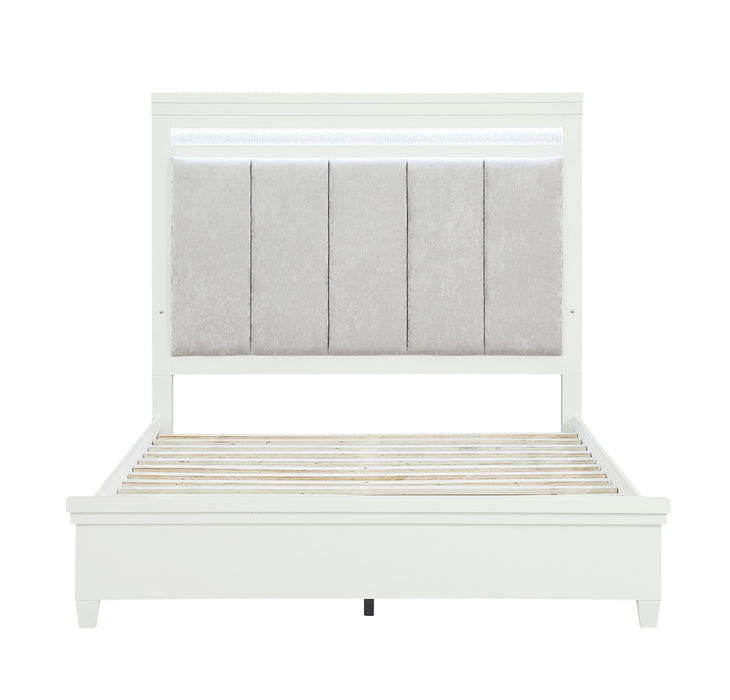 Homelegance - Kidman King Bed in White - 1321K-1EK - GreatFurnitureDeal