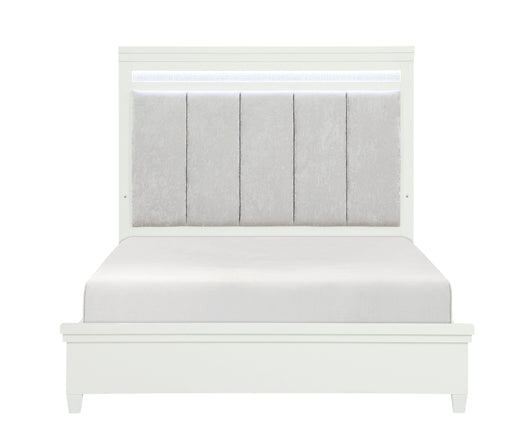 Homelegance - Kidman Queen Bed in White - 1321-1 - GreatFurnitureDeal