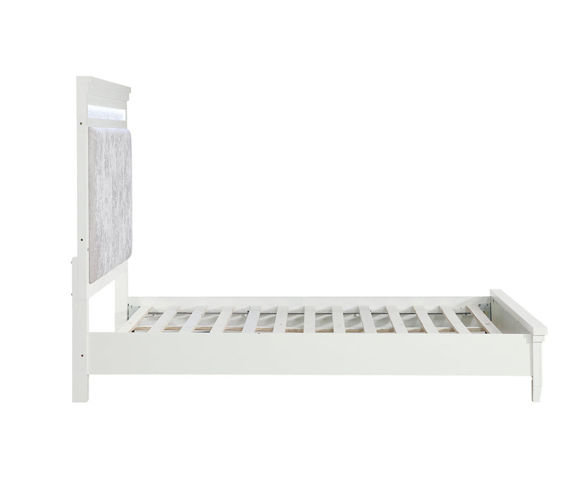 Homelegance - Kidman Queen Bed in White - 1321-1 - GreatFurnitureDeal