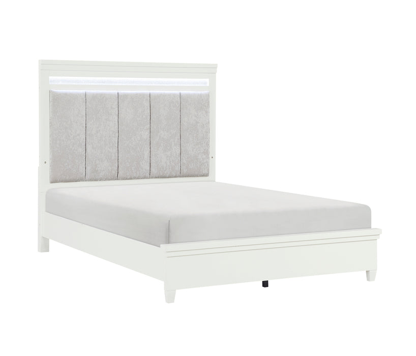 Homelegance - Kidman California King Bed in White - 1321K-1CK - GreatFurnitureDeal
