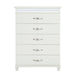 Homelegance - Kidman 5 Drawer Chest in White - 1321-9 - GreatFurnitureDeal