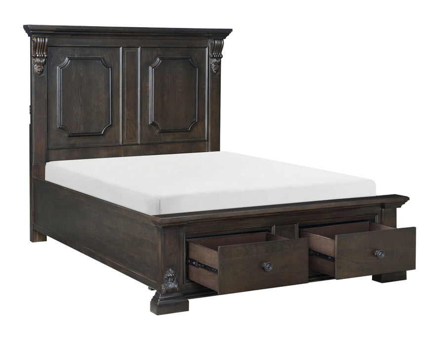 Homelegance - Cornwall Queen Platform Bed with Footboard Storage in Espresso - 1325-1 - GreatFurnitureDeal