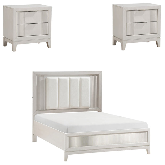 Homelegance - Florence 3 Piece Queen Bedroom Set in Antique White - 1326-1-3SET - GreatFurnitureDeal