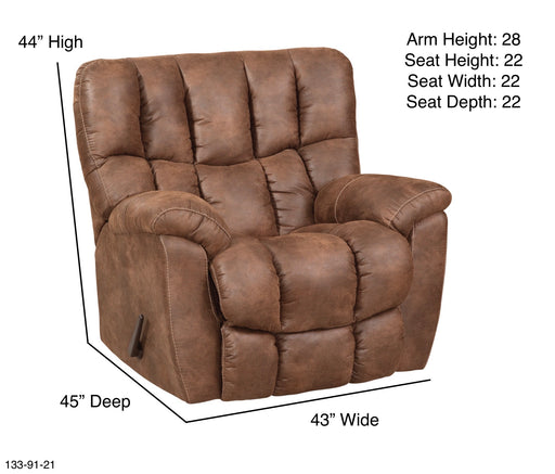 Motion Ease - Ember Rocker Recliner in Brown - 133-91-21 - GreatFurnitureDeal