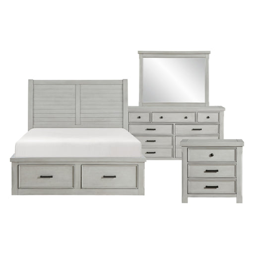 Homelegance - Willowbrook 4 Piece Queen Bedroom Set in Light Gray - 1337-1*4 - GreatFurnitureDeal