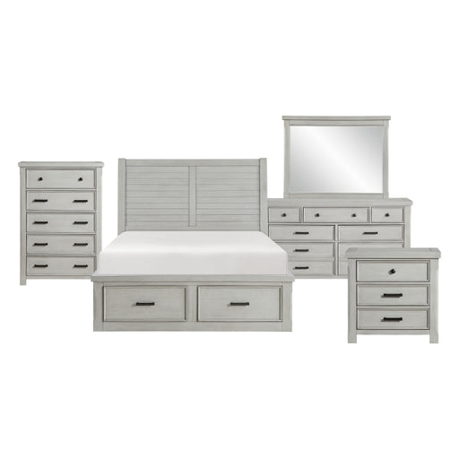 Homelegance - Willowbrook 5 Piece Queen Bedroom Set in Light Gray - 1337-1*9 - GreatFurnitureDeal