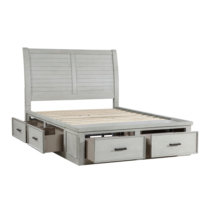 Homelegance - Willowbrook California King Platform Bed with Storage in Light Gray - 1337K-1CK - GreatFurnitureDeal