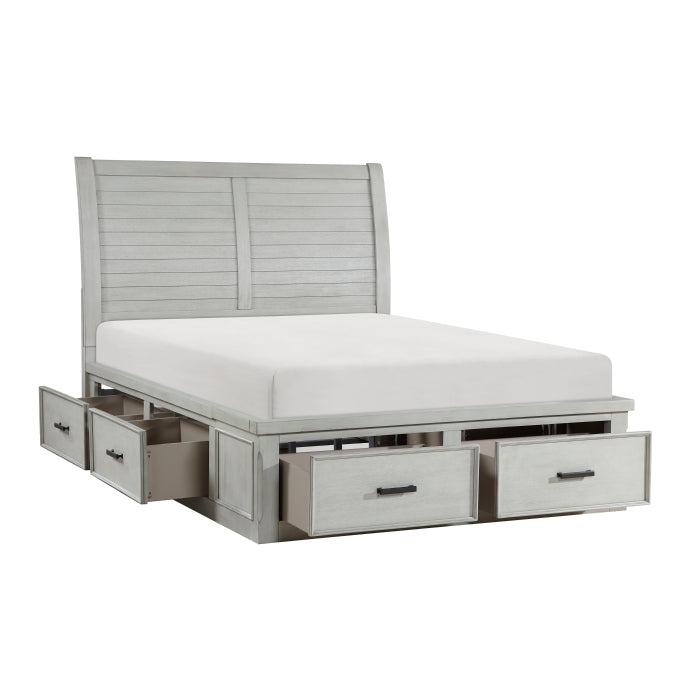 Homelegance - Willowbrook California King Platform Bed with Storage in Light Gray - 1337K-1CK - GreatFurnitureDeal