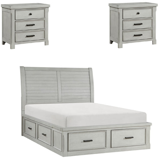 Homelegance - Willowbrook 3 Piece California King Bedroom Set in Light Gray - 1337K-1CK-3SET - GreatFurnitureDeal
