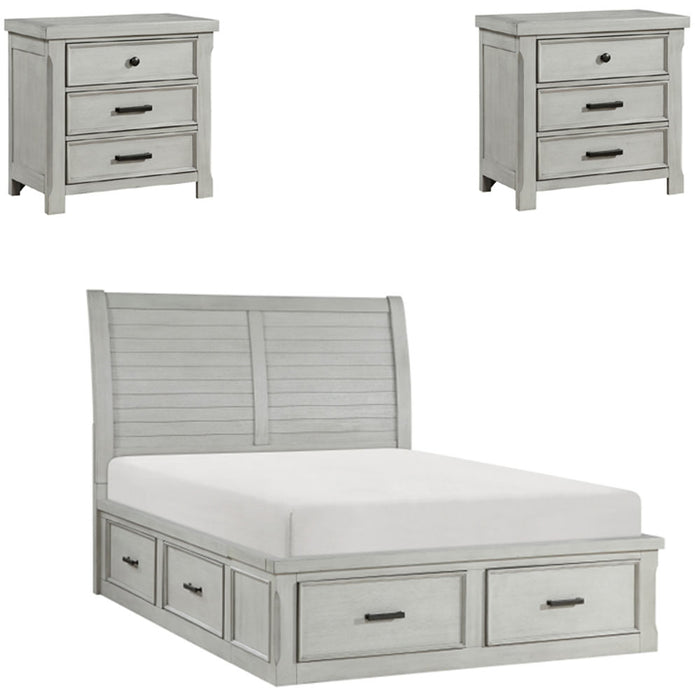 Homelegance - Willowbrook 3 Piece California King Bedroom Set in Light Gray - 1337K-1CK-3SET - GreatFurnitureDeal