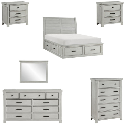 Homelegance - Willowbrook 6 Piece California King Bedroom Set in Light Gray - 1337K-1CK-6SET - GreatFurnitureDeal