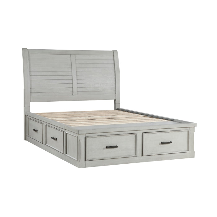 Homelegance - Willowbrook California King Platform Bed with Storage in Light Gray - 1337K-1CK - GreatFurnitureDeal