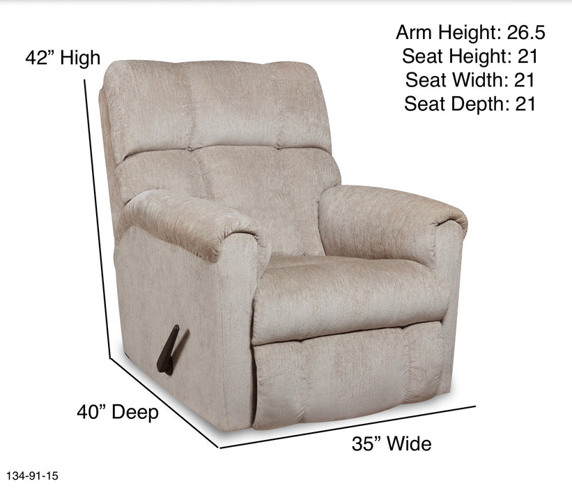 Motion Ease - Memphis Rocker Recliner in Sand - 134-91-15 - GreatFurnitureDeal