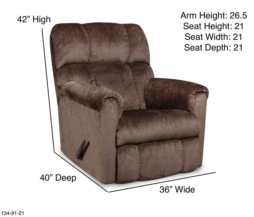 Motion Ease - Memphis Rocker Recliner in Brown - 134-91-21 - GreatFurnitureDeal