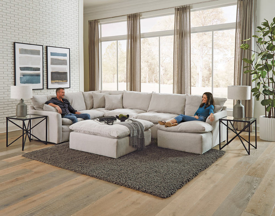 Jackson Furniture - Harper 5 Piece Sectional Sofa in Oyster - 1345-62-59-30-76-28-OYSTER