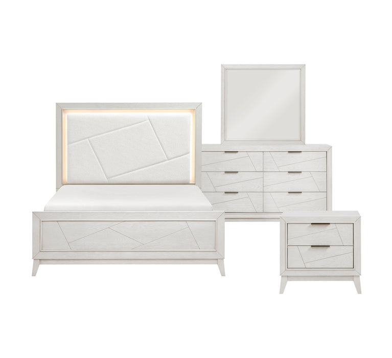 Homelegance - Asteria King Bed in Antique White - 1355K-1EK - GreatFurnitureDeal