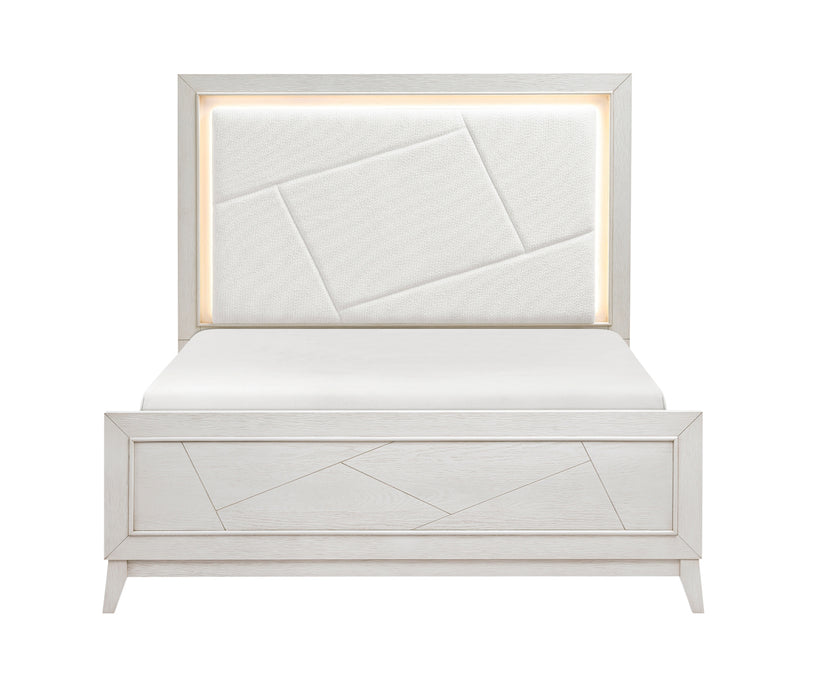 Homelegance - Asteria Queen Bed in Antique White - 1355-1 - GreatFurnitureDeal