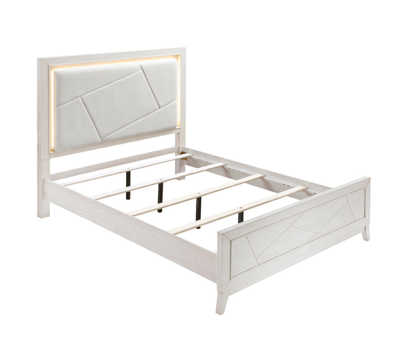 Homelegance - Asteria California King Bed in Antique White - 1355K-1CK - GreatFurnitureDeal
