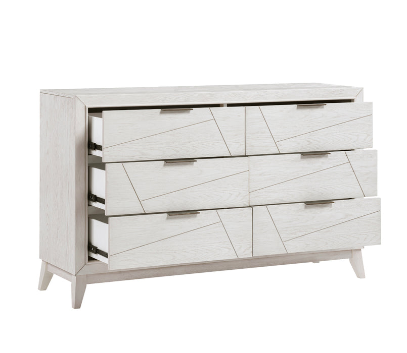 Homelegance - Asteria 6 Piece California King Bedroom Set in Antique White - 1355K-1CK-6SET