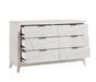 Homelegance - Asteria 6 Drawer Dresser and Mirror Set in Antique White - 1355-5-6 - GreatFurnitureDeal