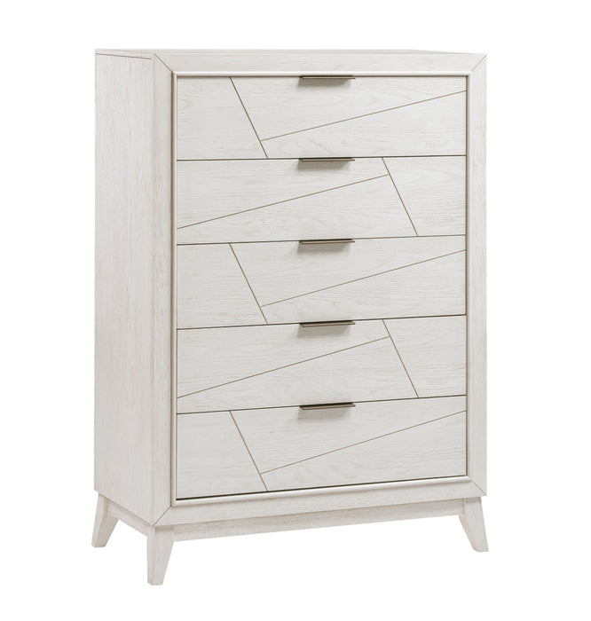 Homelegance - Asteria 5 Drawer Chest in Antique White - 1355-9 - GreatFurnitureDeal