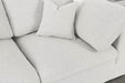 Meridian Furniture - Serene 197" Linen Textured Fabric Upholstered Deluxe Comfort 7 Piece Modular Sectional - 601Cream-Sec7B - GreatFurnitureDeal